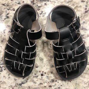 Salt water boys toddler black sandals